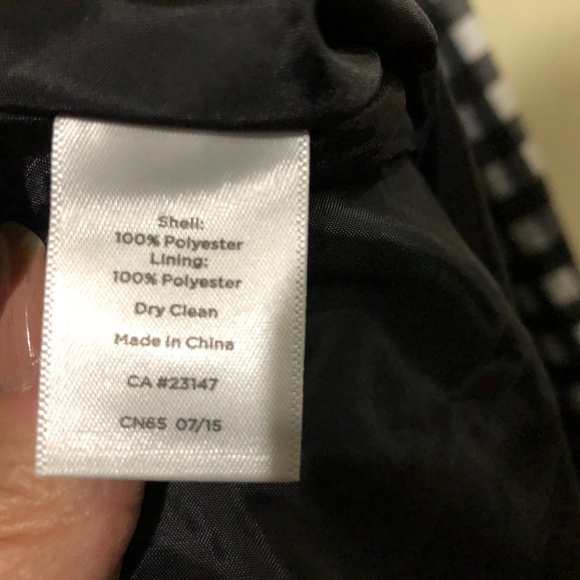 Talbots black white plaid full skirt NEW - Picture 6 of 8